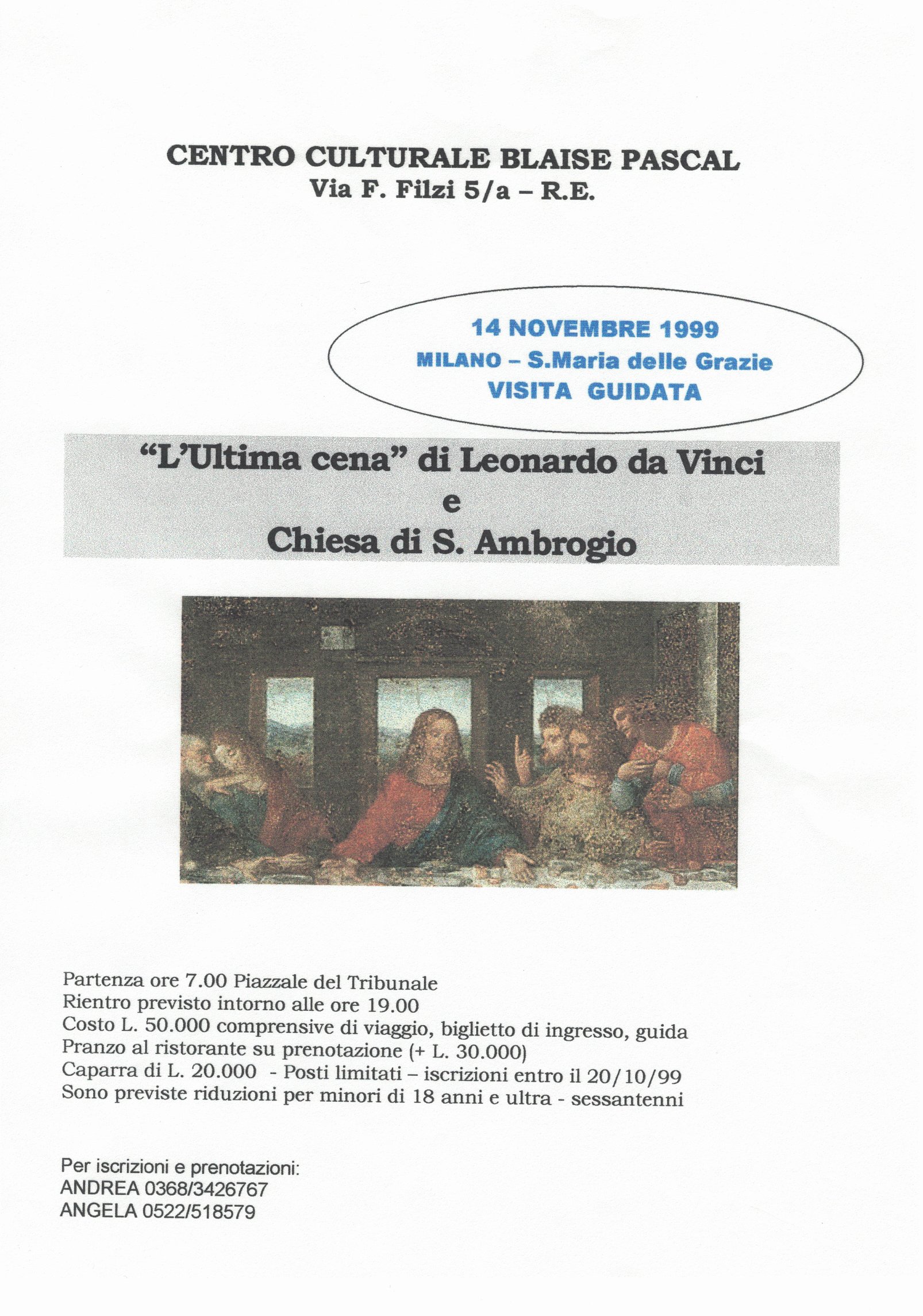 VISITA GUIDATA "L'Ultima cena" di Leonardo da Vinci e Chiesa di S. Ambrogio