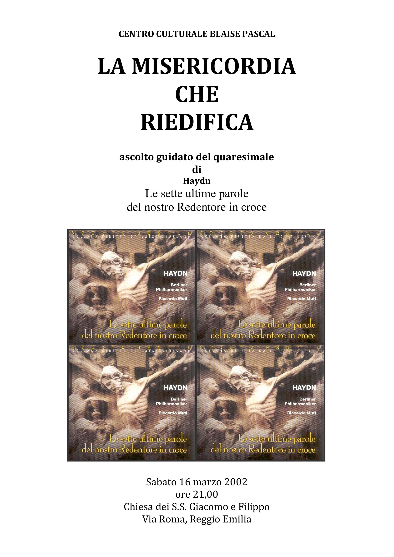 La Misericordia che Riedifica: ascolto guidato del quaresimale di Haydn