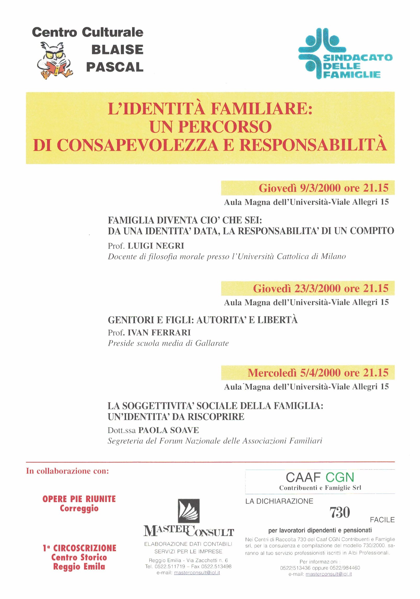 GENITORI E FIGLI: AUTORITA' E LIBERTÀ
