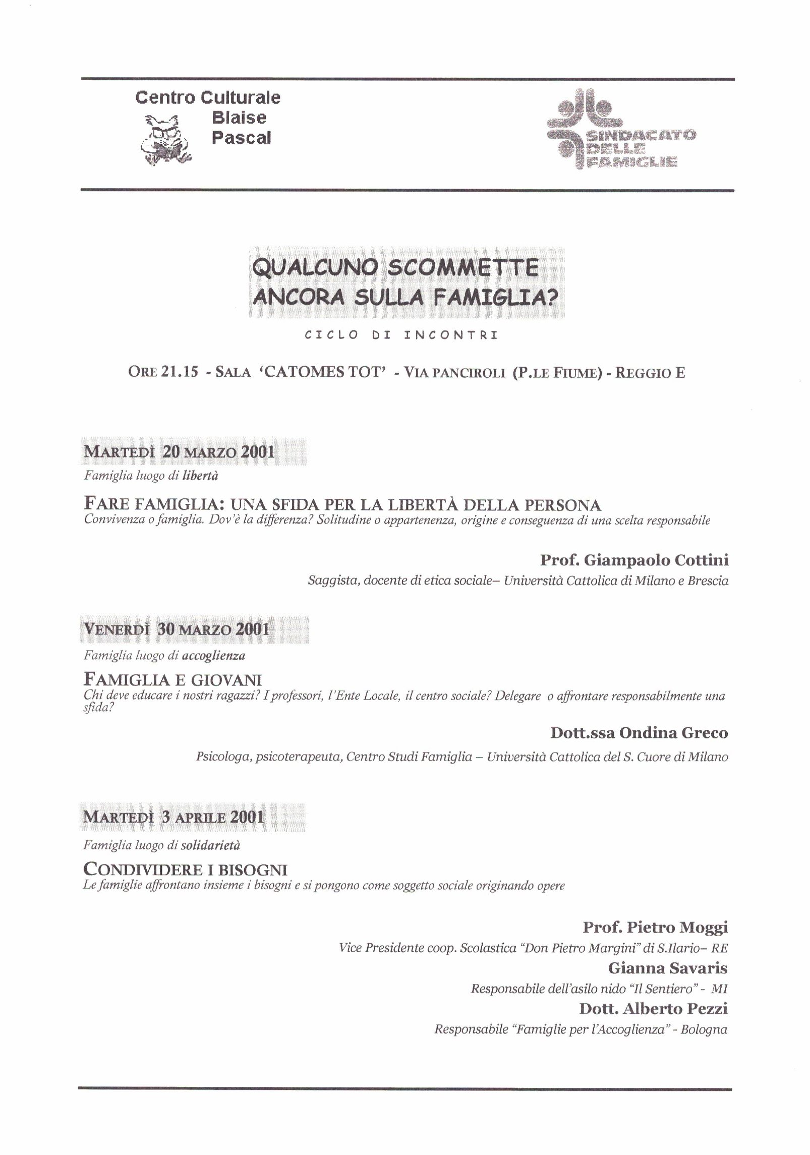 CONDIVIDERE I BISOGNI
