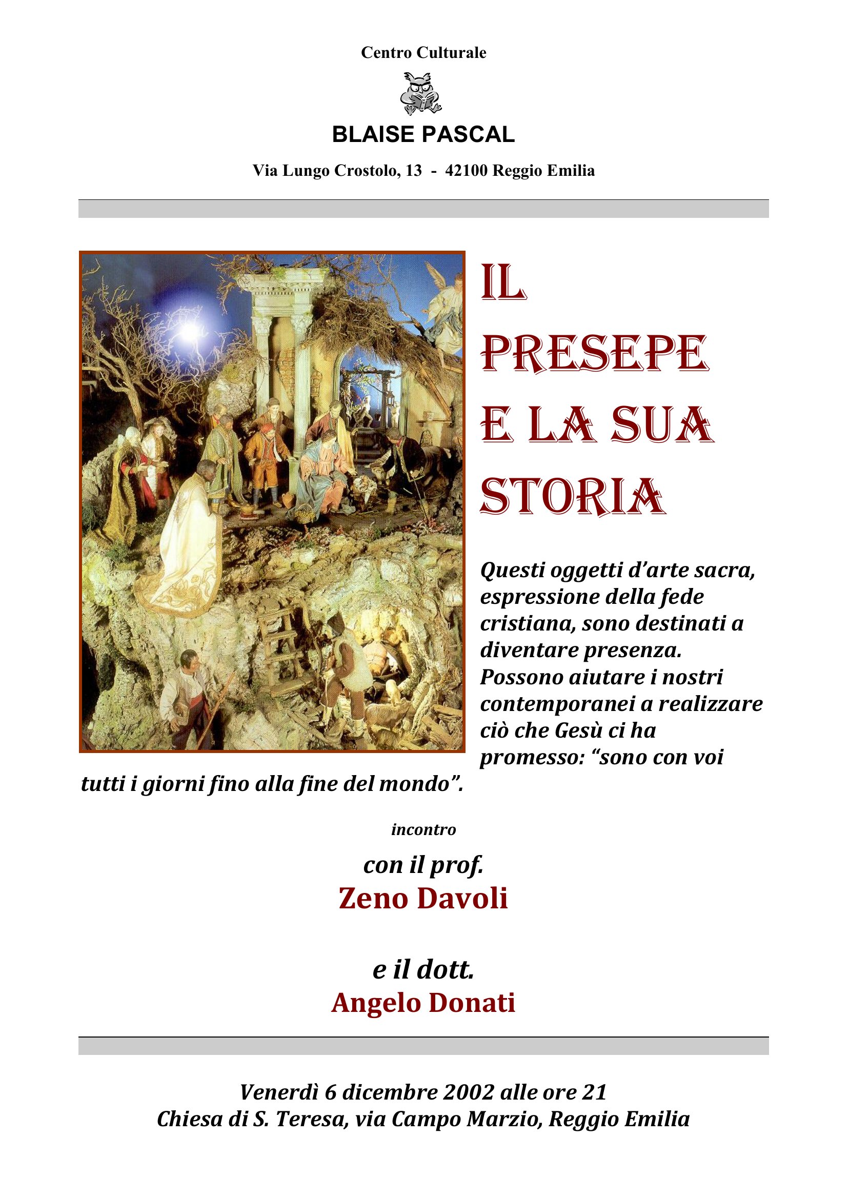 IL PRESEPE E LA SUA STORIA