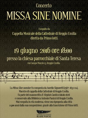 Concerto - MISSA SINE NOMINE