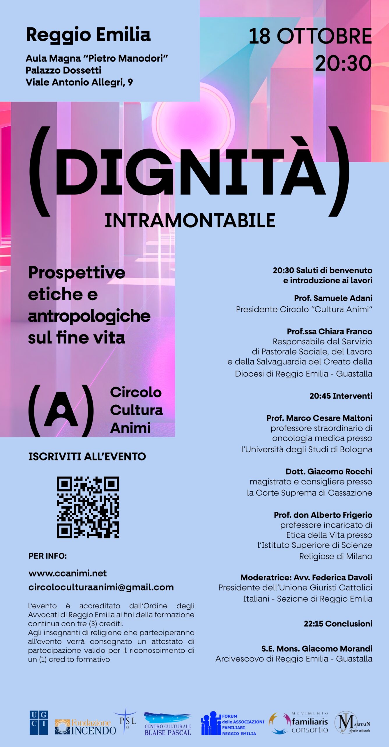 (DIGNITÀ) INTRAMONTABILE - Prospettive etiche e antropologiche sul fine vita